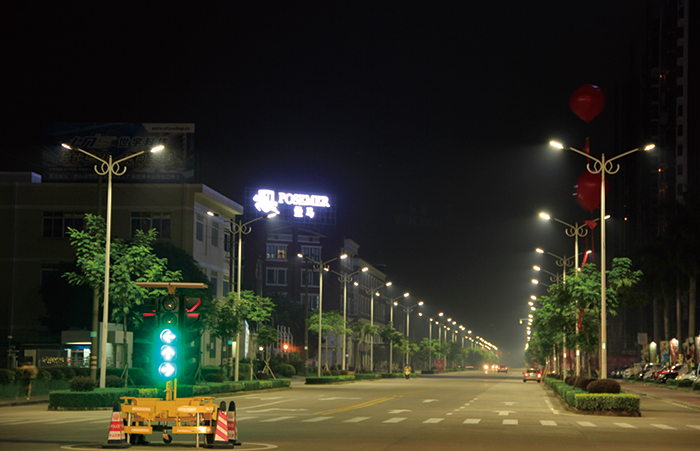 湖南衡南縣車江鎮(zhèn)LED路燈桿造型燈安裝完畢-昭航照明案例