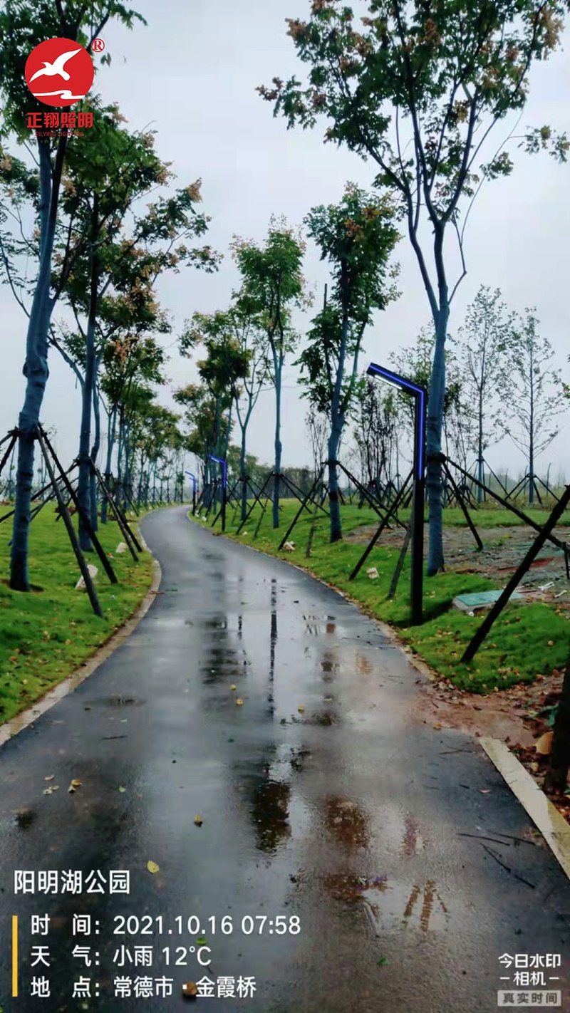 湖南常德陽(yáng)明湖景區(qū)LED景觀燈安裝